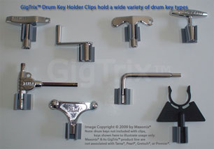 GigTrix Drum Key Clips - multi-key pic