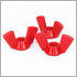 Maxonix® ColorNutZ™ Cymbal Wing-Nuts - Rockit Red (bright Red).